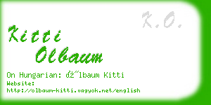 kitti olbaum business card